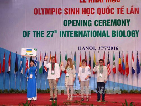 Quang cảnh Lễ khai mạc Olympic Sinh học quốc tế lần thứ 27 (IBO 2016).